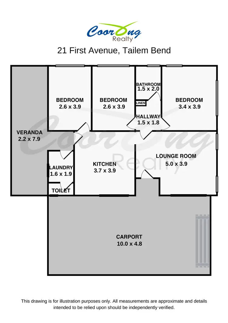 Floorplan of Homely house listing, 21 First Avenue, Tailem Bend SA 5260