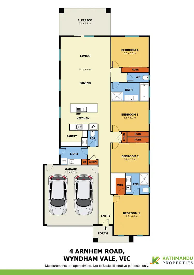 Floorplan of Homely house listing, 4 Arnhem Road, Wyndham Vale VIC 3024