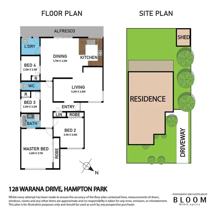 Floorplan of Homely house listing, 128 Warana Drive, Hampton Park VIC 3976