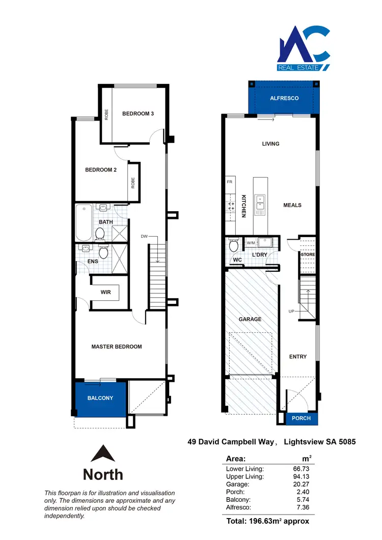 Floorplan of Homely townhouse listing, 49 David Campbell Way, Lightsview SA 5085