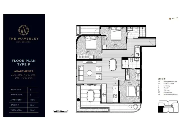 Floorplan of Homely unit listing, 706/15 Waverley Street, Southport QLD 4215