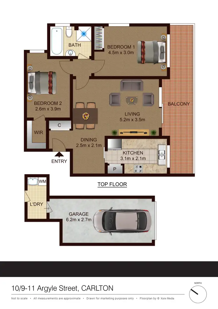 Floorplan of Homely unit listing, 10/9-11 Argyle Street, Carlton NSW 2218