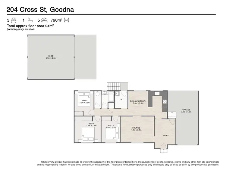 Floorplan of Homely house listing, 204 CROSS STREET, Goodna QLD 4300