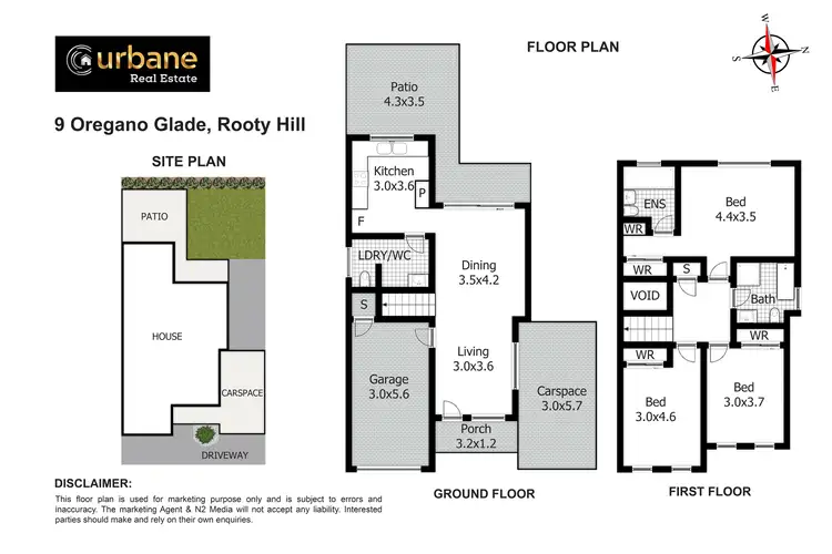 Floorplan of Homely townhouse listing, 9 Oregano Glade, Rooty Hill NSW 2766