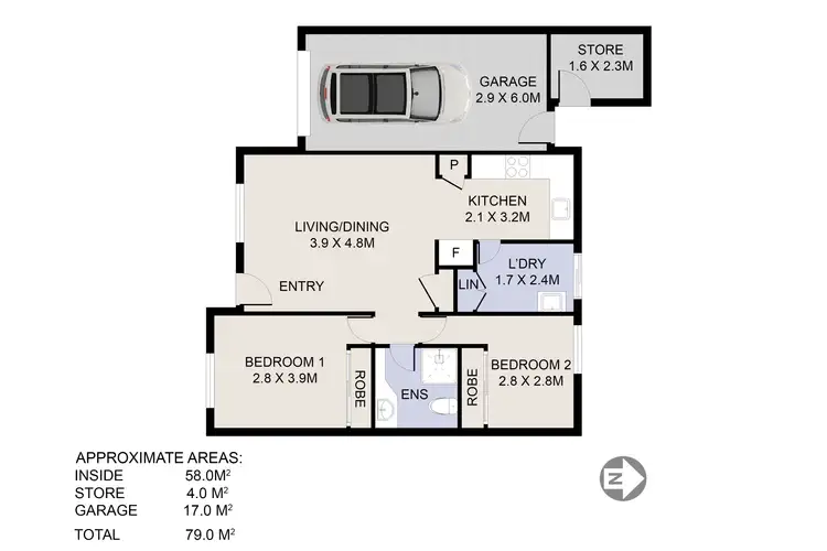 Floorplan of Homely villa listing, 2/159 Stock Road, Attadale WA 6156
