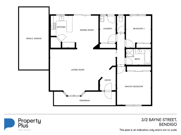 Floorplan of Homely townhouse listing, 3/2 Bayne Street, Bendigo VIC 3550