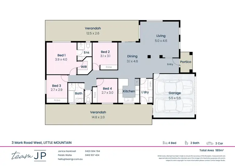 Floorplan of Homely house listing, 3 Mark Road West, Little Mountain QLD 4551