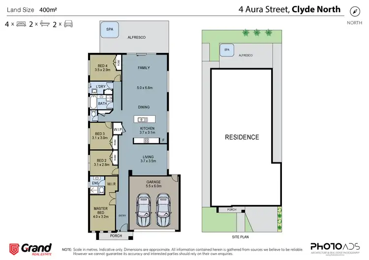 Floorplan of Homely house listing, 4 Aura Street, Clyde North VIC 3978