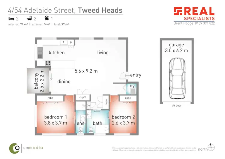 Floorplan of Homely unit listing, 4/54 Adelaide Street, Tweed Heads NSW 2485