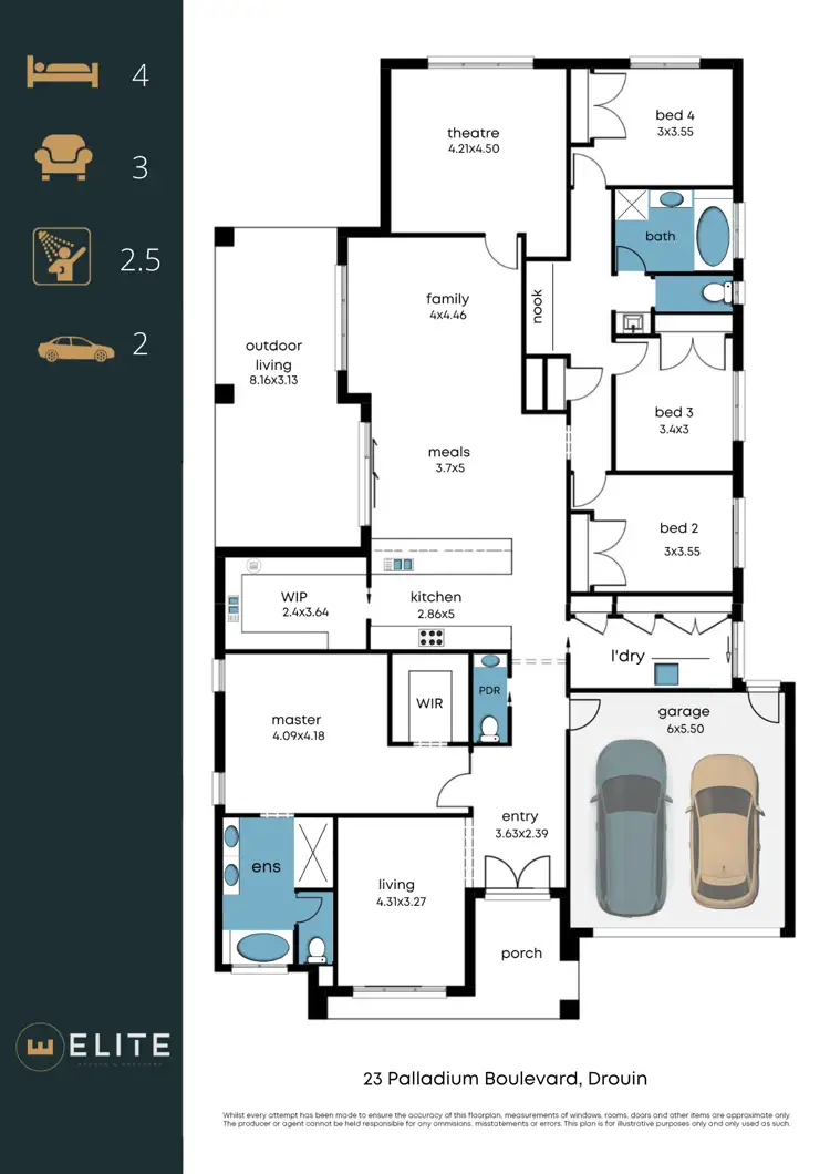 Floorplan of Homely house listing, 23 Palladium Boulevard, Drouin VIC 3818