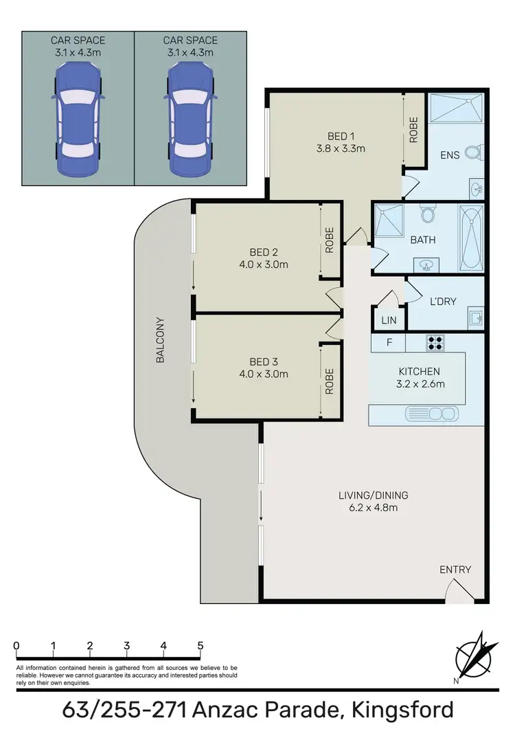 Floorplan of Homely apartment listing, 63/255 - 271 ANZAC PARADE, Kingsford NSW 2032