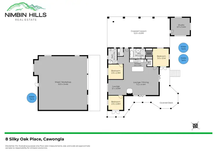 Floorplan of Homely house listing, 8 Silky Oak Place, Cawongla NSW 2474