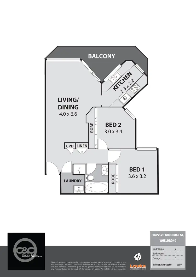 Floorplan of Homely unit listing, 50/22 Corrimal Street, Wollongong NSW 2500