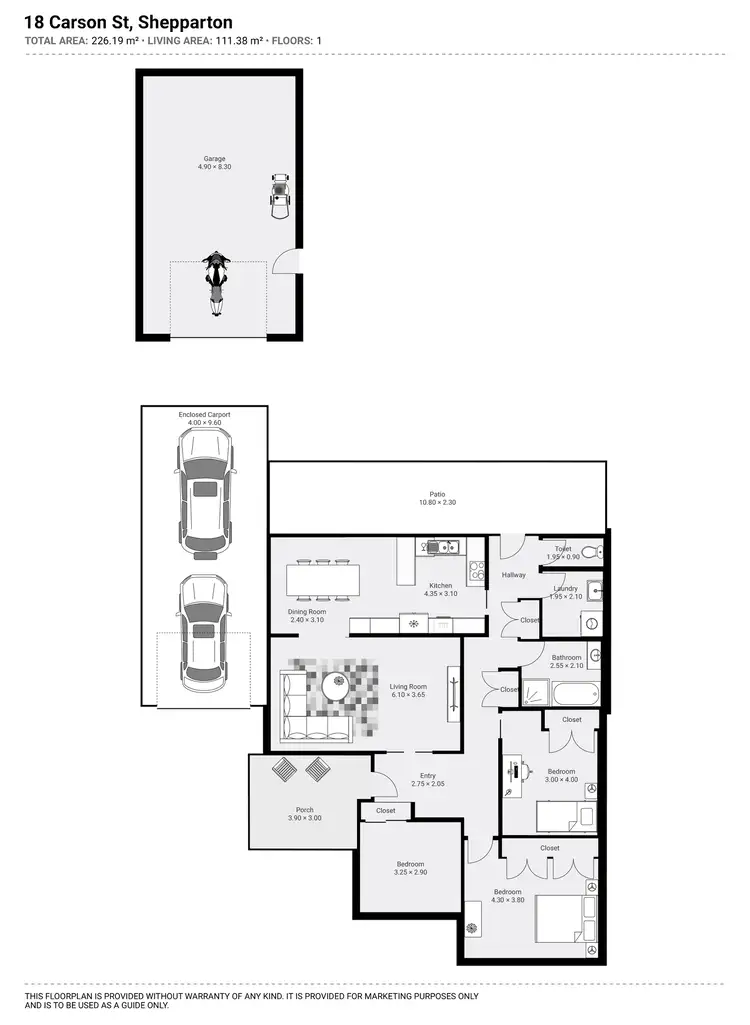 Floorplan of Homely house listing, 18 CARSON STREET, Shepparton VIC 3630