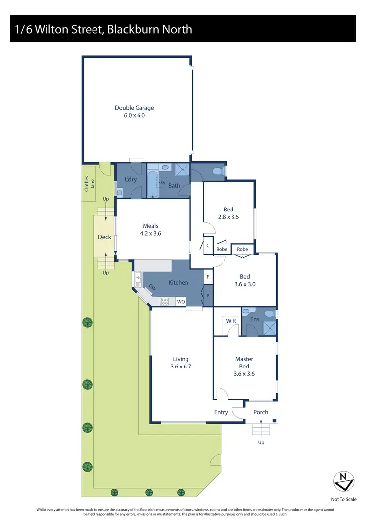 Floorplan of Homely unit listing, 1/6 Wilton Street, Blackburn North VIC 3130