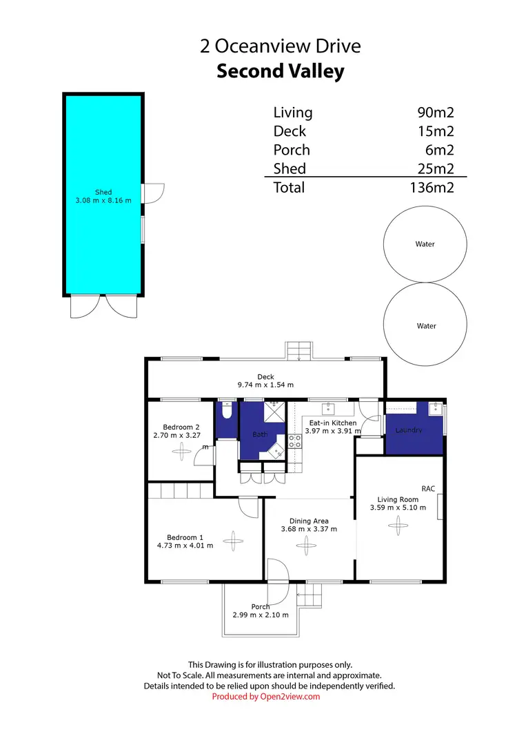 Floorplan of Homely house listing, 2 Oceanview Drive, Second Valley SA 5204