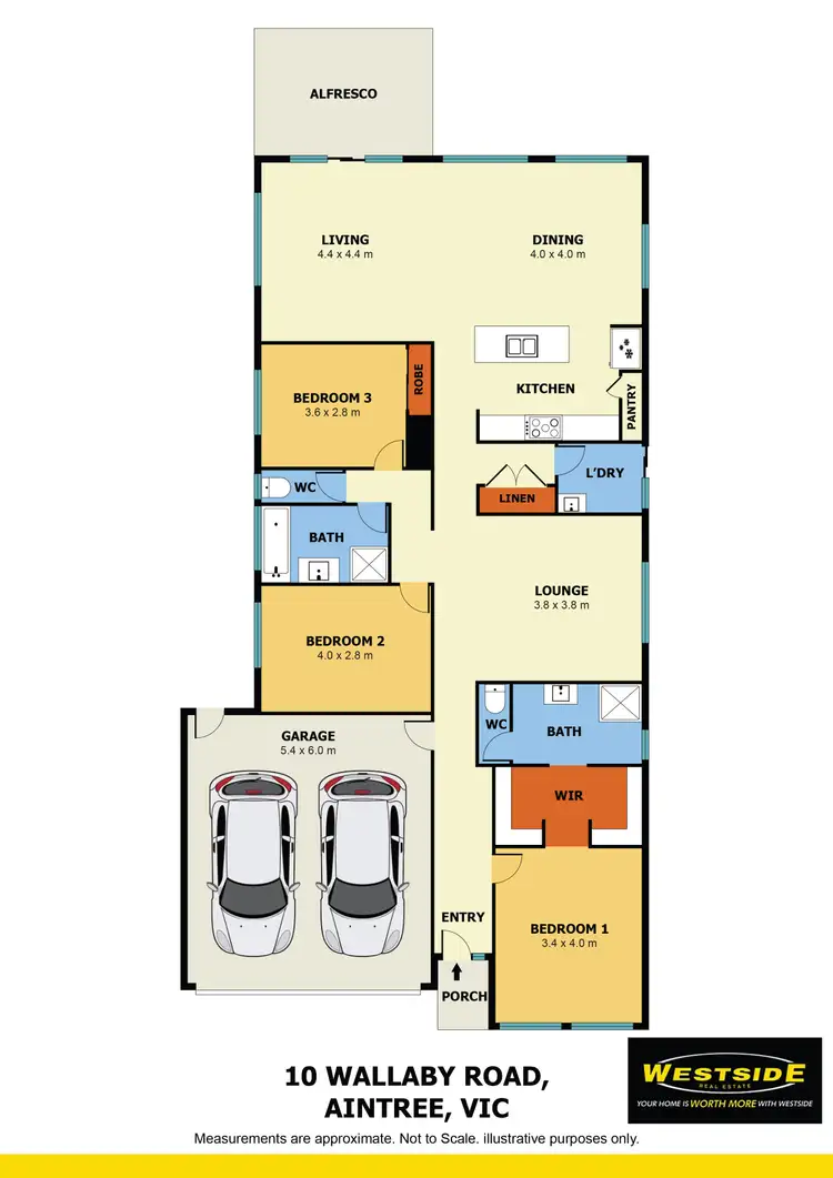 Floorplan of Homely house listing, 10 Wallaby Road, Aintree VIC 3336