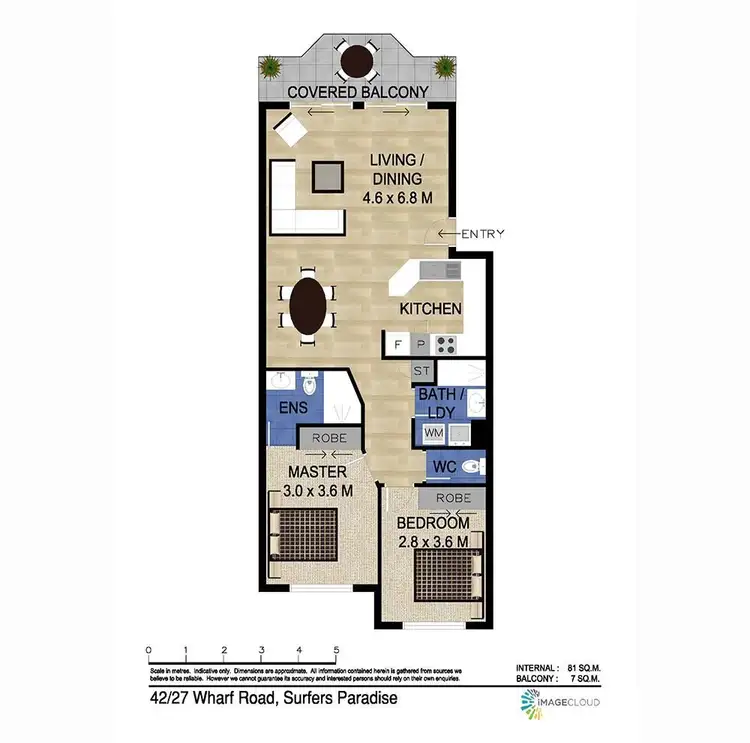 Floorplan of Homely unit listing, 42/27-31 Wharf Road, Surfers Paradise QLD 4217