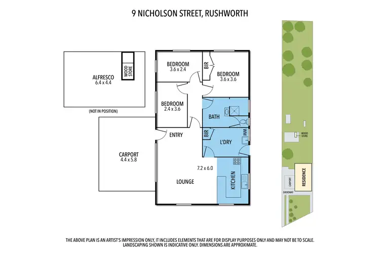 Floorplan of Homely house listing, 9 NICHOLSON STREET, Rushworth VIC 3612