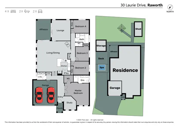 Floorplan of Homely house listing, 30 Laurie Drive, Raworth NSW 2321