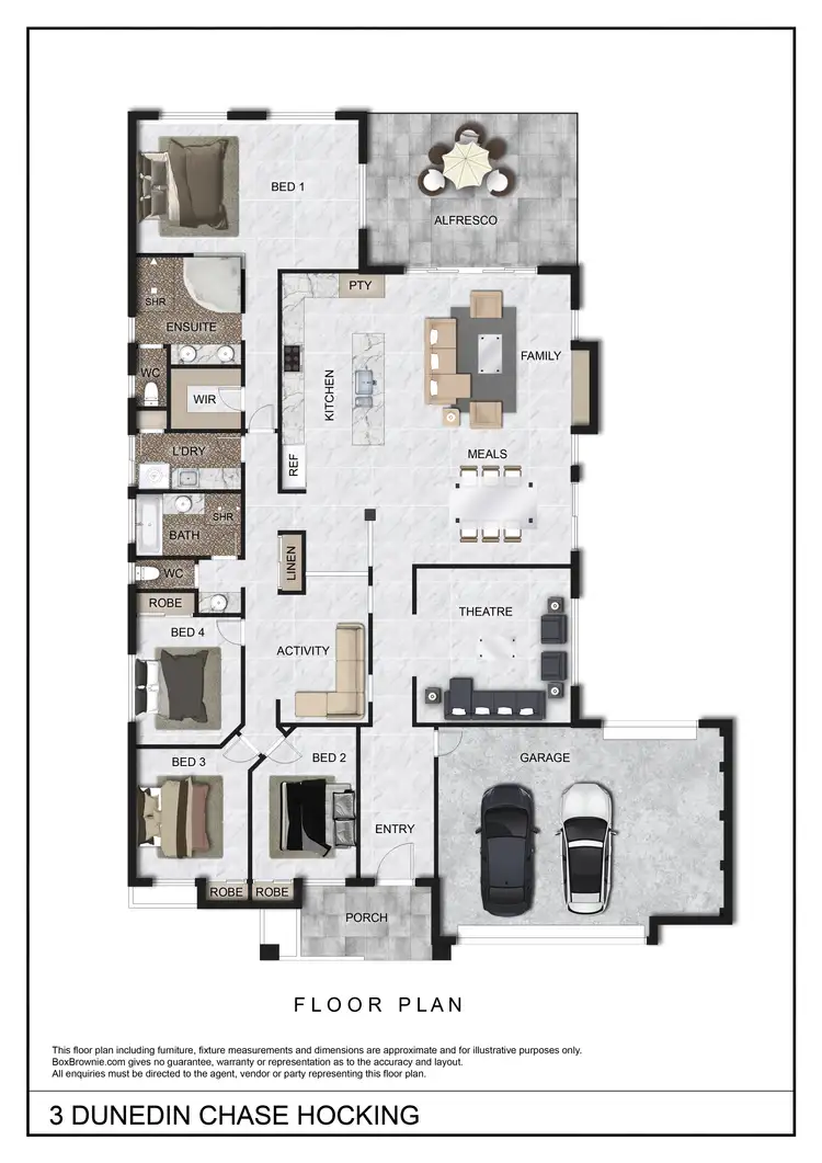 Floorplan of Homely house listing, 3 Dunedin Chase, Hocking WA 6065