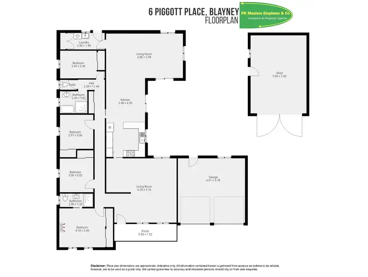 Floorplan of Homely house listing, 6 Piggott Place, Blayney NSW 2799