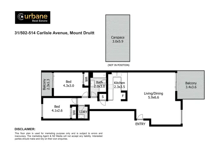 Floorplan of Homely apartment listing, 31/502-514 Carlisle Avenue, Mount Druitt NSW 2770