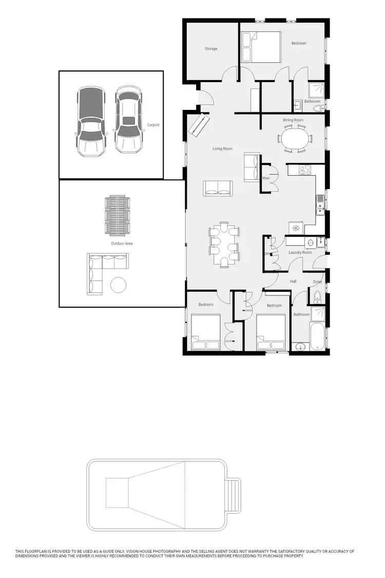 Floorplan of Homely house listing, 6 Mansell Drive, Mildura VIC 3500