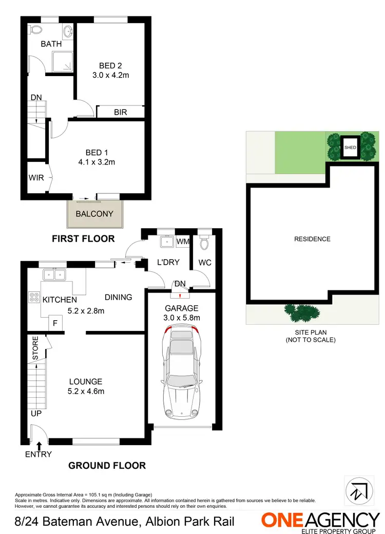 Floorplan of Homely townhouse listing, 8/24 Bateman Avenue, Albion Park Rail NSW 2527