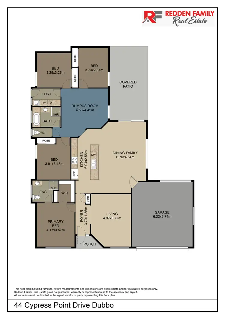Floorplan of Homely house listing, 44 Cypress Point Drive, Dubbo NSW 2830
