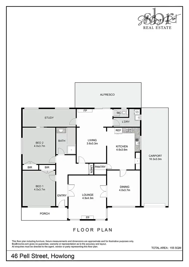 Floorplan of Homely house listing, 46 PELL STREET, Howlong NSW 2643
