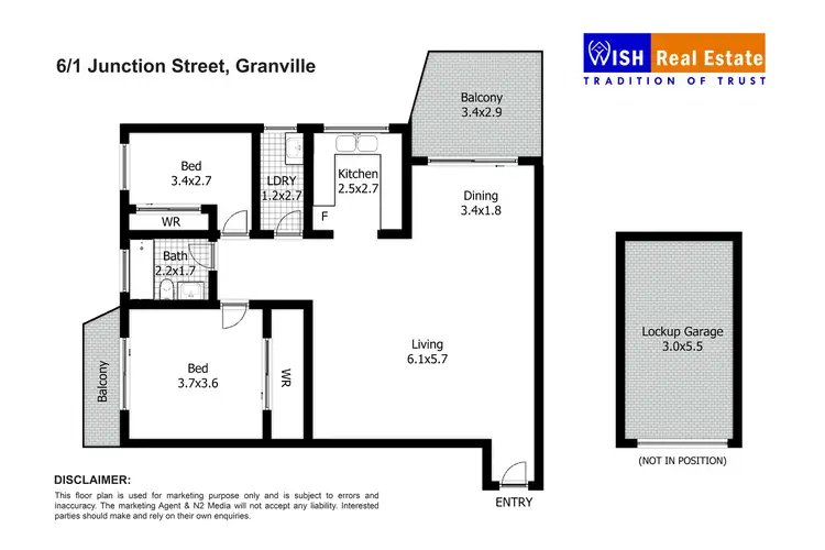 Floorplan of Homely apartment listing, 6/1 Junction Street, Granville NSW 2142