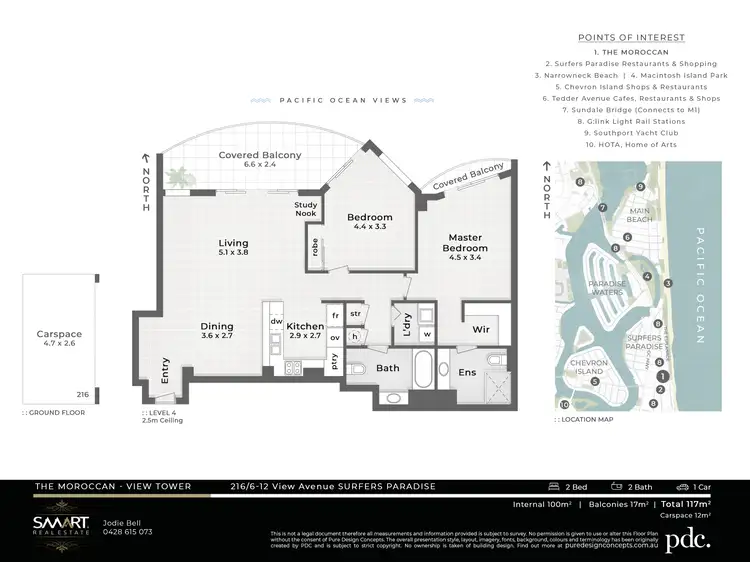 Floorplan of Homely unit listing, 216/6-12 View Avenue, Surfers Paradise QLD 4217