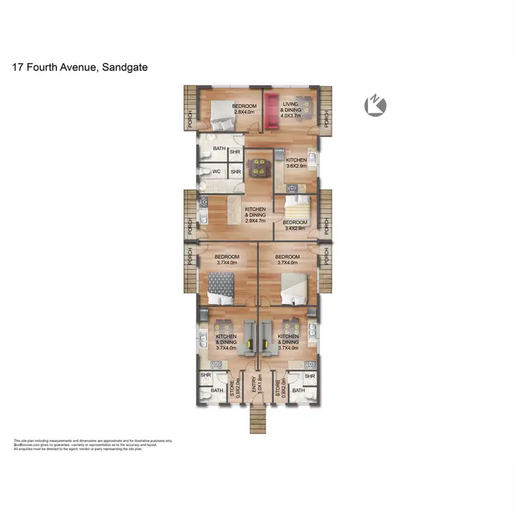 Floorplan of Homely block of units listing, 17 FOURTH Avenue, Sandgate QLD 4017