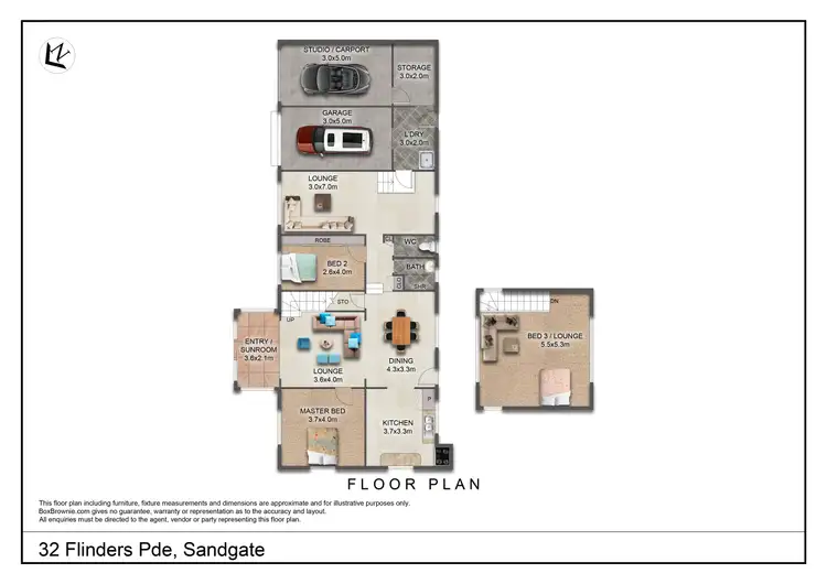 Floorplan of Homely house listing, 32 Flinders Parade, Sandgate QLD 4017