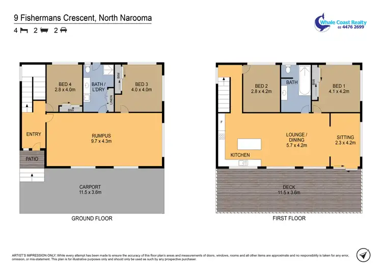 Floorplan of Homely house listing, 9 FISHERMANS CRESCENT, North Narooma NSW 2546