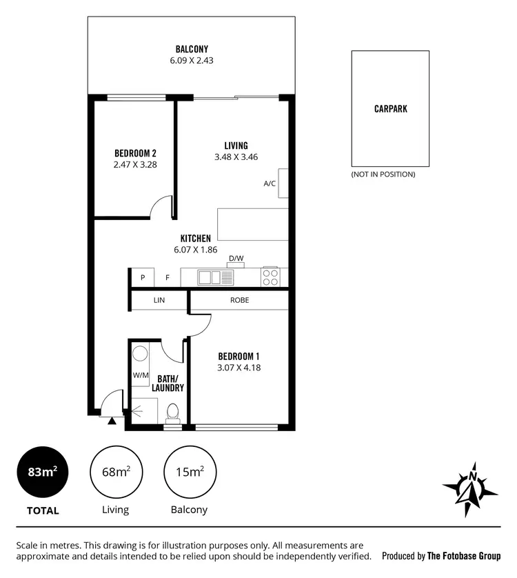 Floorplan of Homely apartment listing, 107/6-14 Metro Parade, Mawson Lakes SA 5095