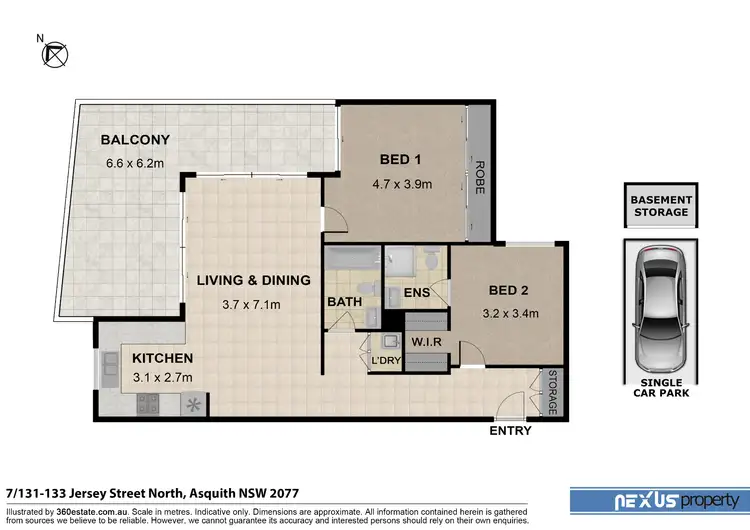 Floorplan of Homely apartment listing, 7/131-133 Jersey Street North, Asquith NSW 2077