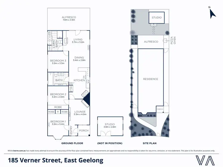 Floorplan of Homely house listing, 185 Verner Street, East Geelong VIC 3219
