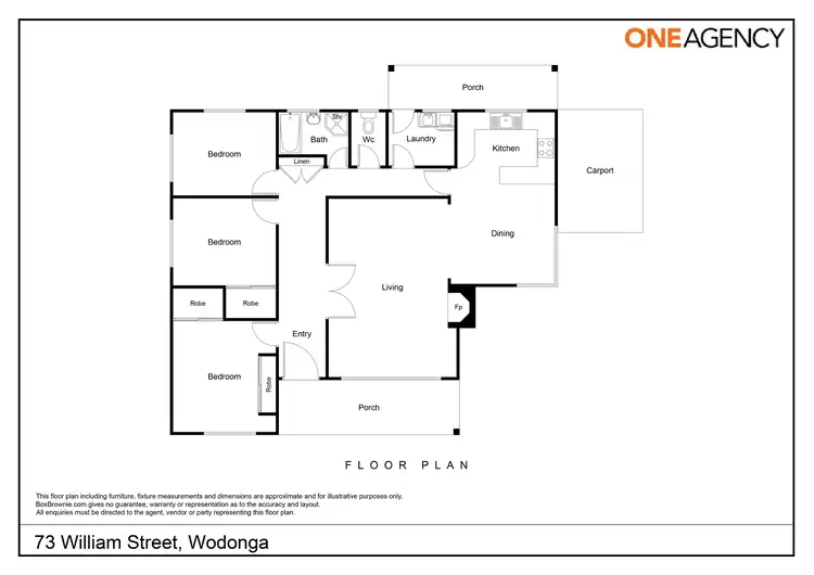 Floorplan of Homely house listing, 73 WILLIAM STREET, Wodonga VIC 3690