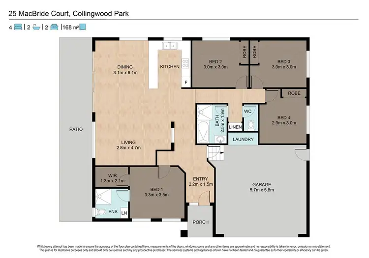 Floorplan of Homely house listing, 25 MacBride Court, Collingwood Park QLD 4301