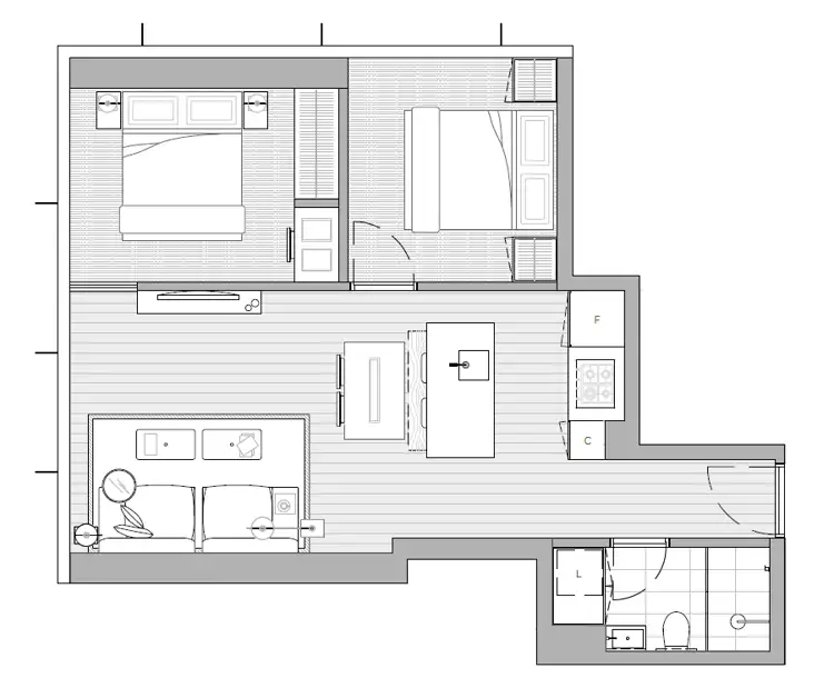 Floorplan of Homely apartment listing, 3609/462 Elizabeth Street, Melbourne VIC 3000