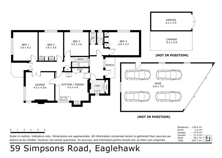 Floorplan of Homely house listing, 59 Simpsons Road, Eaglehawk VIC 3556