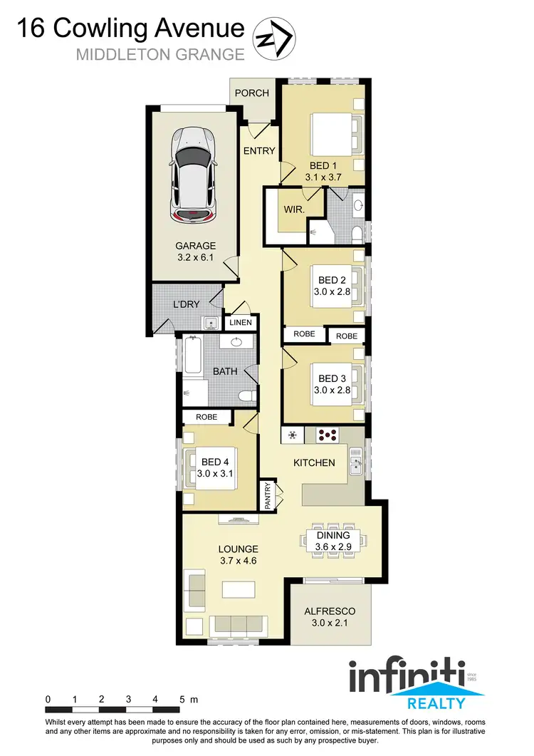 Floorplan of Homely house listing, 16 Cowling Avenue, Middleton Grange NSW 2171