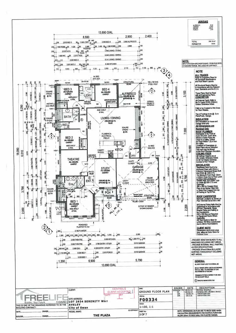 Floorplan of Homely house listing, 10 Serenity Way, Aveley WA 6069