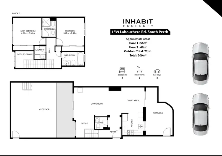Floorplan of Homely unit listing, 1/39 Labouchere Road, South Perth WA 6151