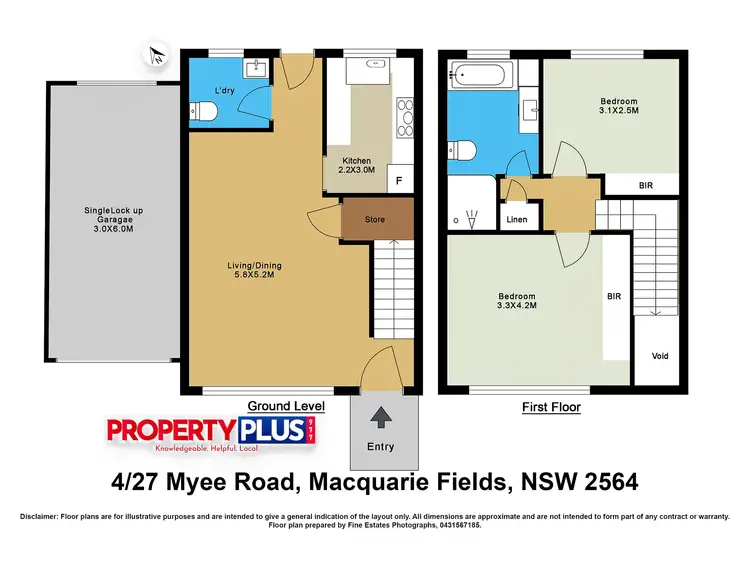 Floorplan of Homely townhouse listing, 4/27 Myee Road, Macquarie Fields NSW 2564