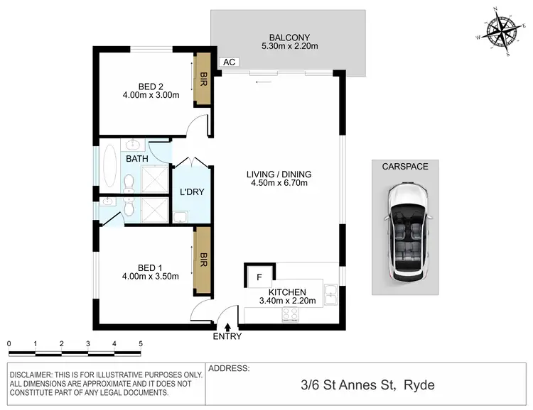 Floorplan of Homely apartment listing, 3/6 St Annes Street, Ryde NSW 2112
