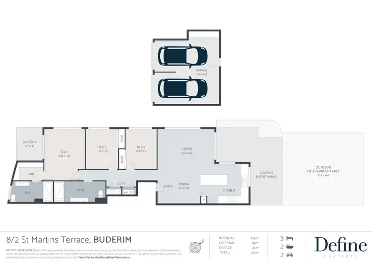 Floorplan of Homely apartment listing, 8/2 St Martins Terrace, Buderim QLD 4556