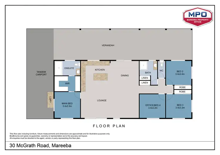 Floorplan of Homely rural property listing, 30 McGrath Road, Mareeba QLD 4880